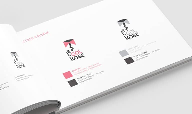 Création logotype Le col rose - branding - charte graphique