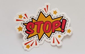 Pop art "stop"