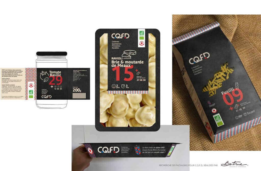 création de Packaging CQFD (c)BeTrueAgency