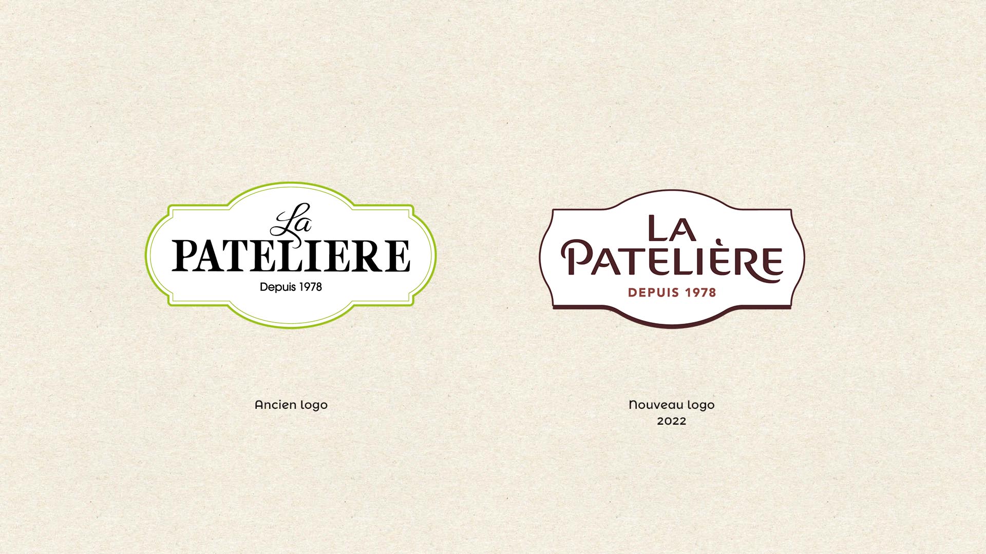 Logotype La Patelière - avant après