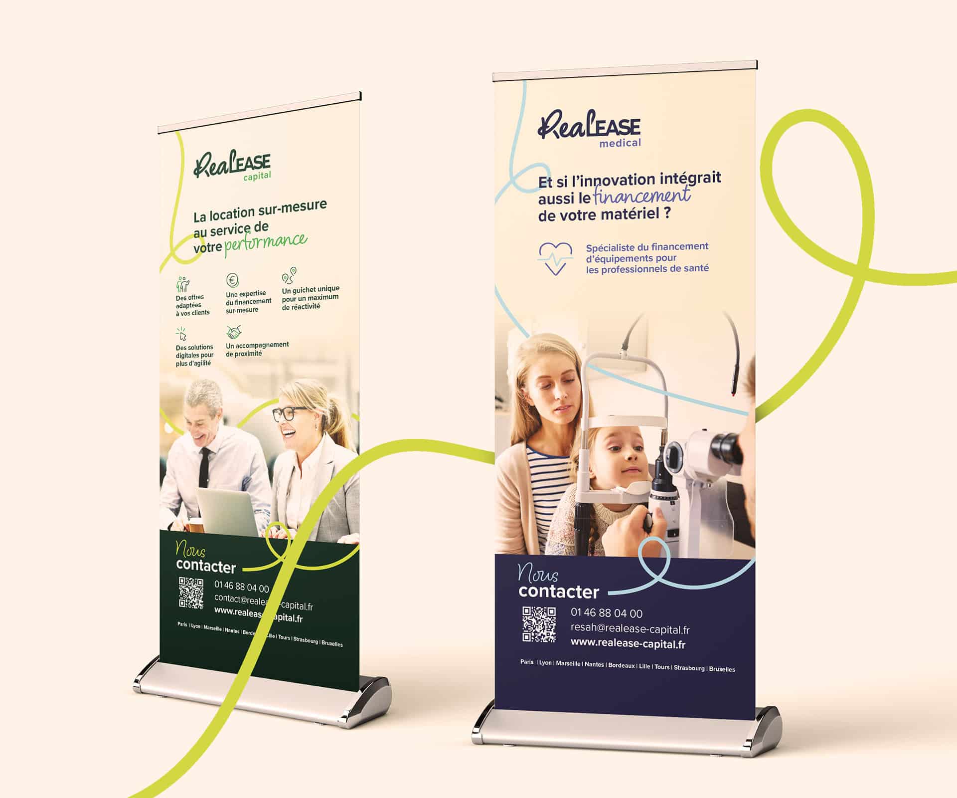 Kakemono Realease Capital et Realease Medical